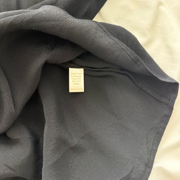 Christy Dawn Scarlet Dress Small black crepe deadstock short sleeve maxi - Picture 6 of 7